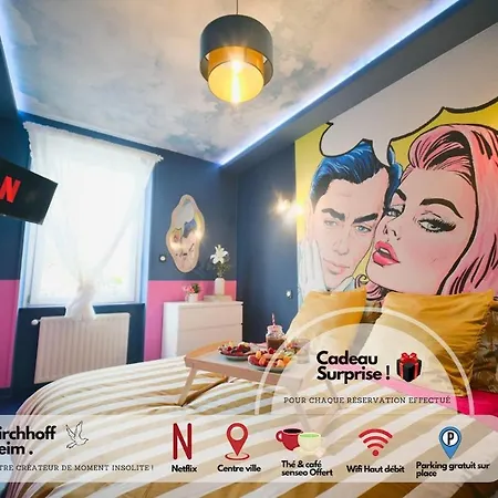 Popart Insolite Jacuzzi,sauna & Parking Free Mulhouse
